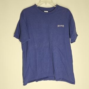 Maine Anvil Blue Short Sleeve Tee Shirt